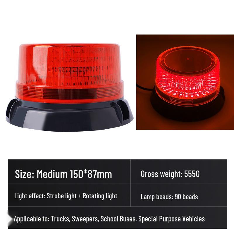 

Магнитное крепление Светодиодный стробоскоп - Желтая вспышка высокой яркости для крыши вилочного погрузчика Car Charger Type красный