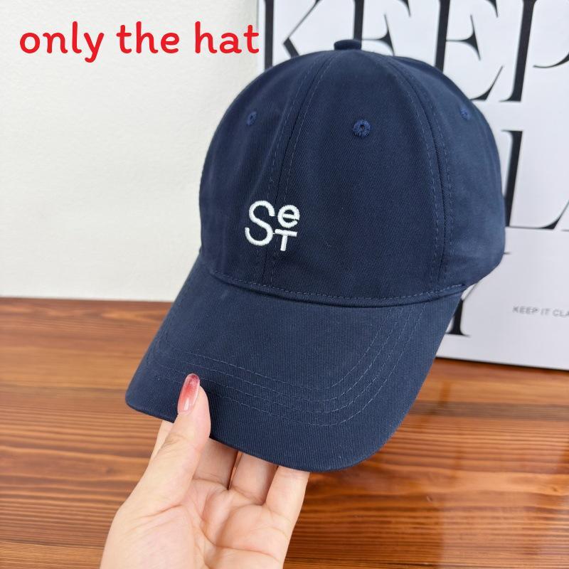 

Baseball Cap For Men Women With Wide Brim Sunshade Cotton Sun Protective Summer Accessory Темно-синій