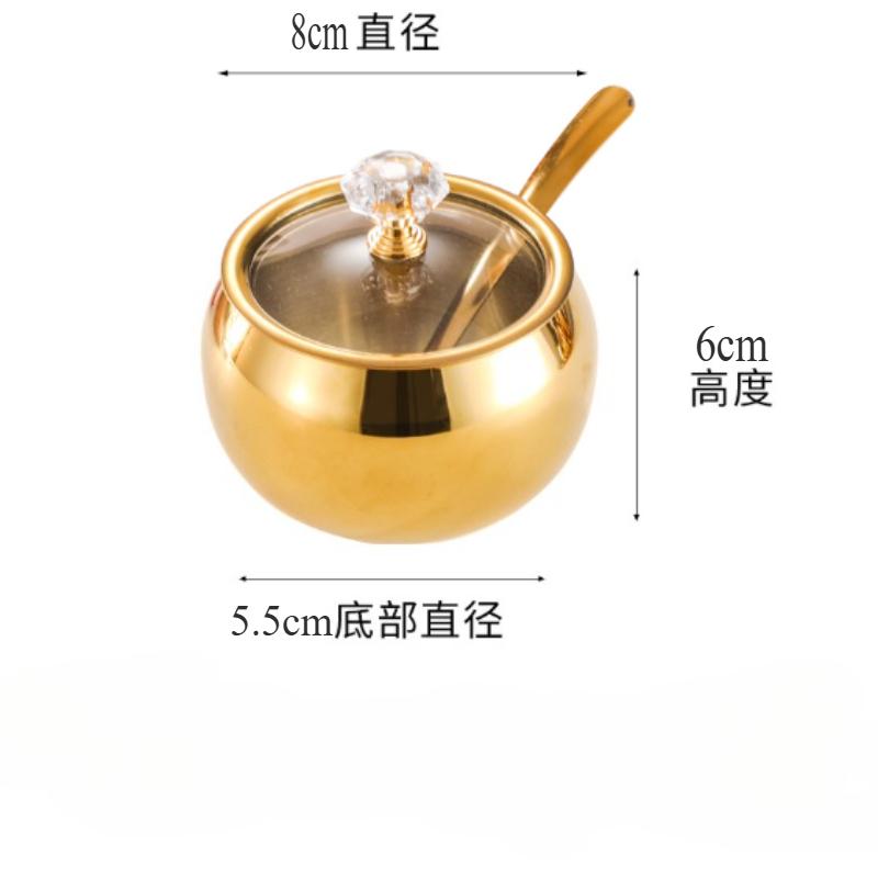 Praktisches Gewürzgläser-Set aus 304 Edelstahl, ausgestattet mit transparentem Glasdeckel, Löffel und Tablett, Küchenwürzzubehör