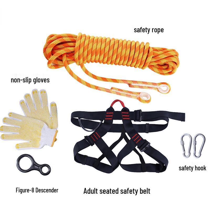 Outdoor Climbing Rappelling Safety Harness Kit