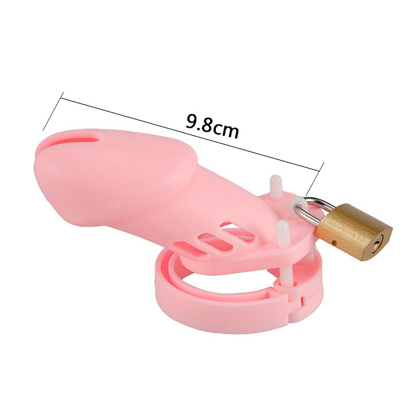 MoDi 5 Size Soft Male Chastity Cage Device Cock Cage with Rings Erotics Urethral Brass Lock Locking Sex Toys for Men Adults