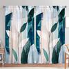2 Panels Decorative Painting of Green Plants Curtains   Versatile Design Suitable for Any Style   Creating a Peaceful Living Space