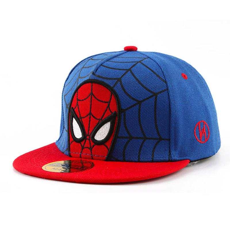 #Anime Cartoon Spiderman Hats for Kids Toddler Baby Baseball Cap Spring Summer Children's Snapback Hip Hop Adjustable Caps