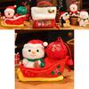 Christmas Santa Claus Snowman Penguin Sled Plush Doll Pendant Children Toy For Festive Decor