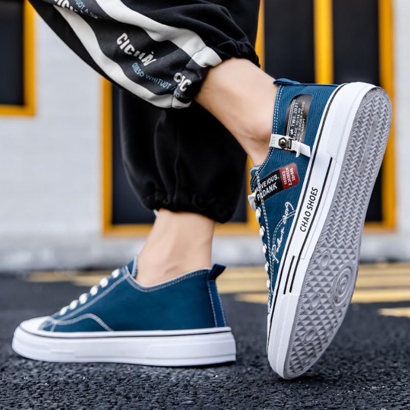 Herren Canvas Schuh Dicke Sohle Bequeme Freizeitschuhe Sommer Atmungsaktive Stoff Turnschuhe Flache Schuhe für Herrenzapatos Zapatillas Hombre