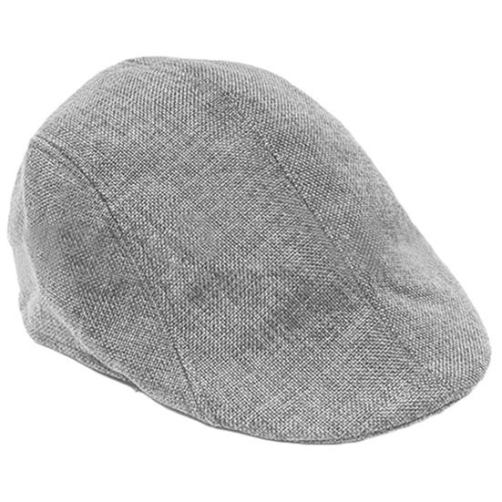 Hat Comfortable Solid Color Flax Breathable Peaked Cap for Daily Life