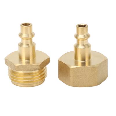2 Stuks Airco Compressor 1/4 inch Adapter naar Tuinslang 3/4 inch Schroefdraad Adapter voor RV Motorhome Boot Camper Reistrailer
