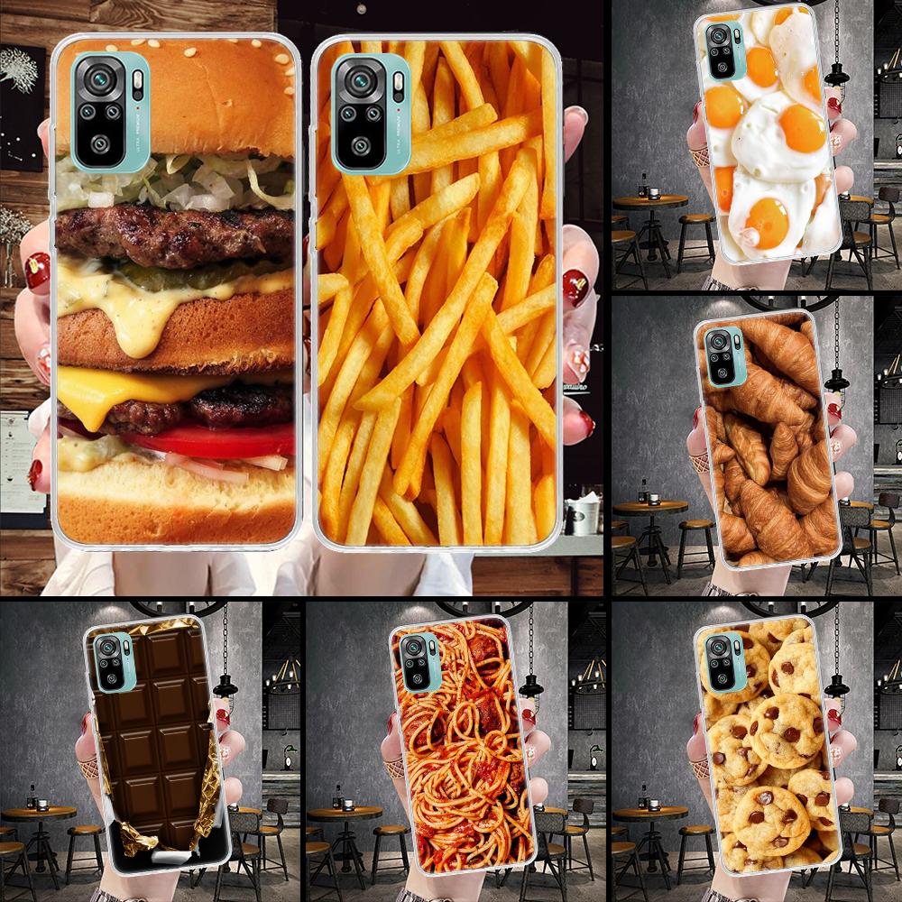 Food Fries Beer Cheese Sushi Cookie Soft Phone Case For Xiaomi Redmi Note 15 14 14S 13 12 Pro Plus 12S 11 11S 11E 10 10S 11T 5G