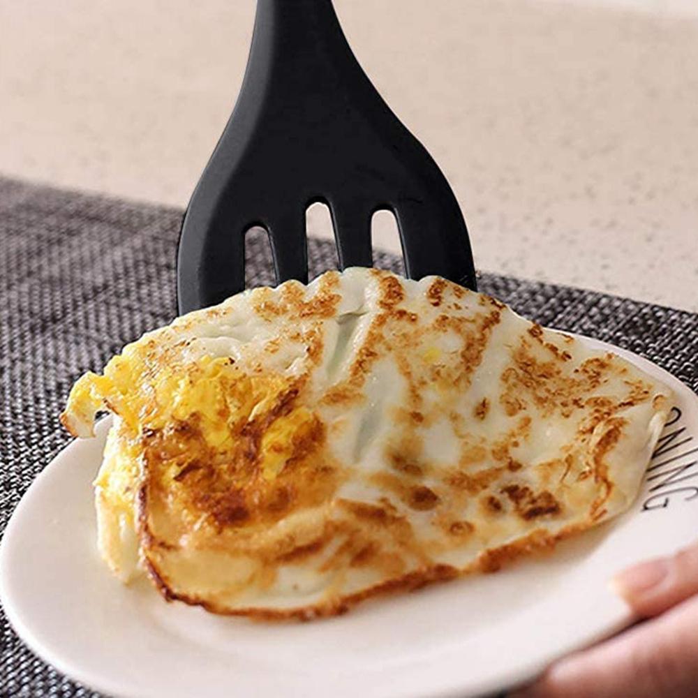Resistance Nonstick Home Kitchen Utensil Silicone Shovel Spatula Cooking Tool Slotted Turner
