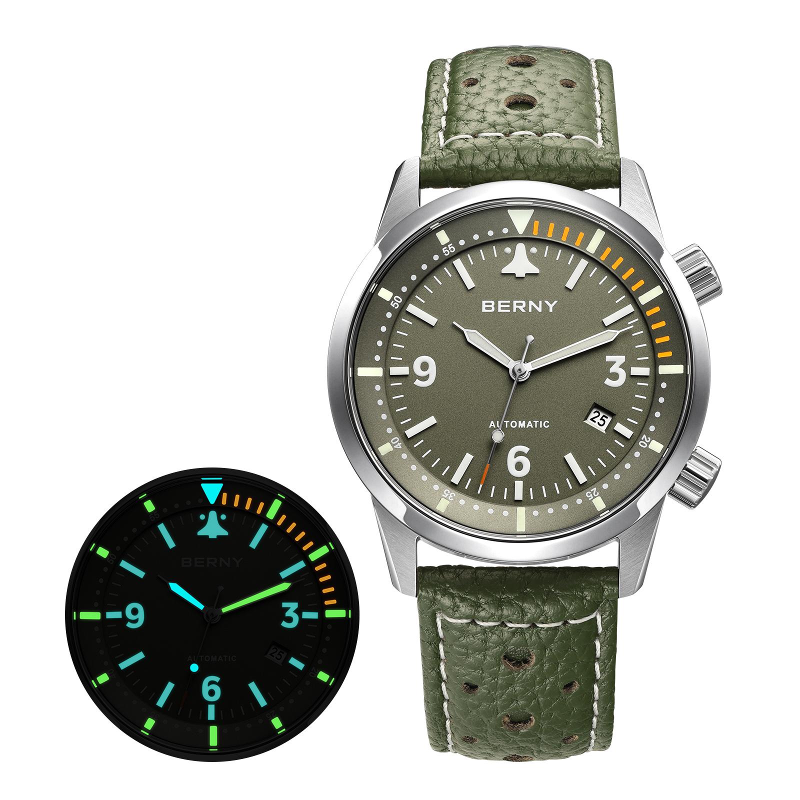 BERNY Automatic Men`s Watch Casual Luxury