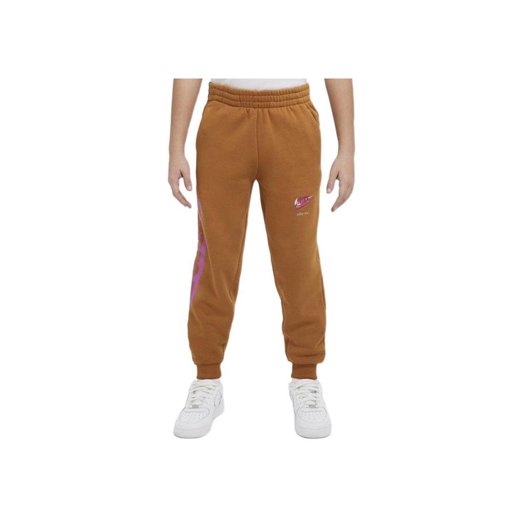 Nike Comfortable Casual Fleece Warm Pants Kids Bottoms Desert-Ochre DX5138-754