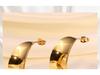 2022 High-Polished Stainless Steel 18K Gold Statement Large C Earrings for Women
