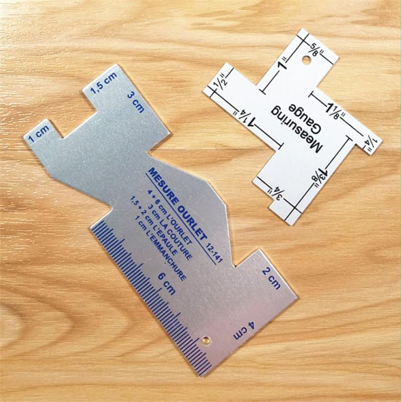 Precision Seam Measuring Gauge Metal Quilting Ruler Template Sewing Ruler For DIY Sewing Quilting Craft Sewing Accessories