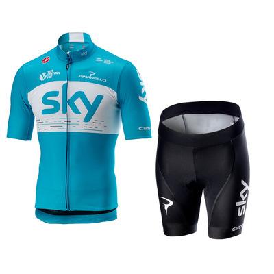 New Summer SKY Short-sleeved Overalls Cycling Suit Bicycle Men's Moisture-wicking Outdoor Clothes