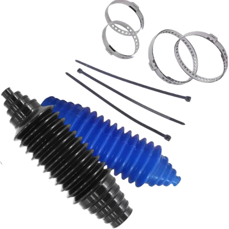 1/12Pcs Gear And Rack Silicone Cover With Clamps Universal Steering Tie Rod Dust Cover Kit Waterproof And Dustproof