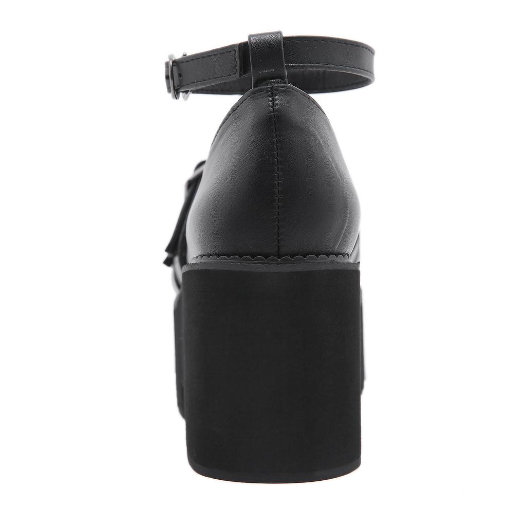 Gdgydh Womens Pumps School Cosplay Shoes Ankle Strap Chunky Heels Platform Creepers Shoes Fashion Buckle Comfortable Mary Janes