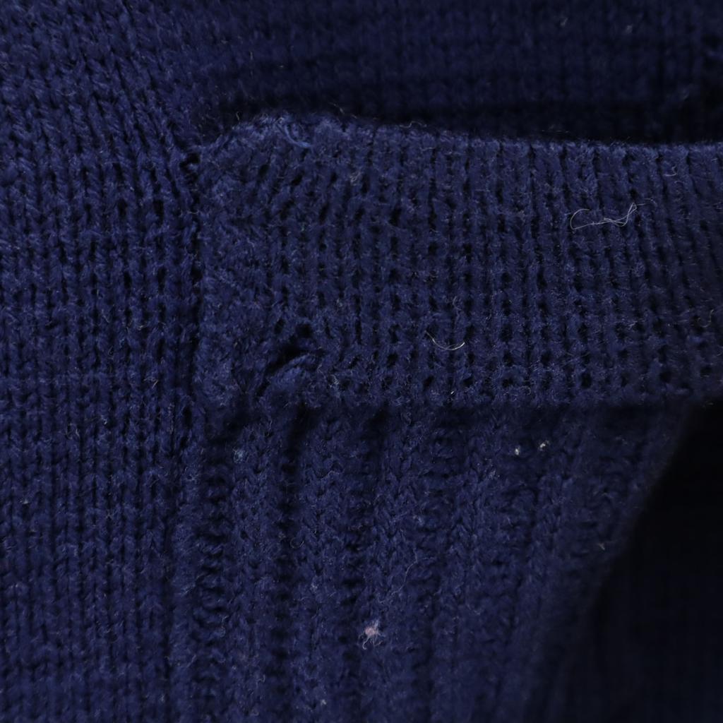 MONTGOMERY WARD 70er Jahre Vintage Langarm Strickjacke 36 Marineblau Damen Gebraucht