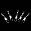 5 Size 100Pcs/Pack Swivels Fishing Connector Pin Bearing Rolling Swivel Snap Fastlock Clips Fishhook Fishing Tackle