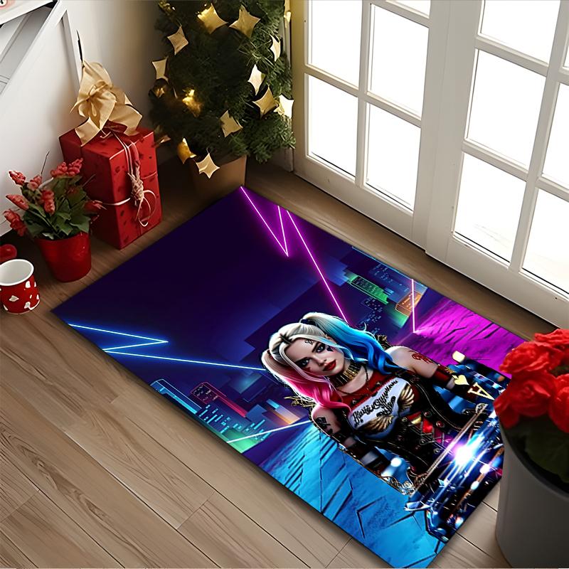 1pc Office Carpet, JOKER Chair Rug, Living Room Printed Area Rug, Home Chair Floor Mat