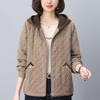 Women's Hooded Spliced Jacket - Spring/Autumn 2024 Fashion: Casual, Loose, Slimming Short Style for Petite and Moms