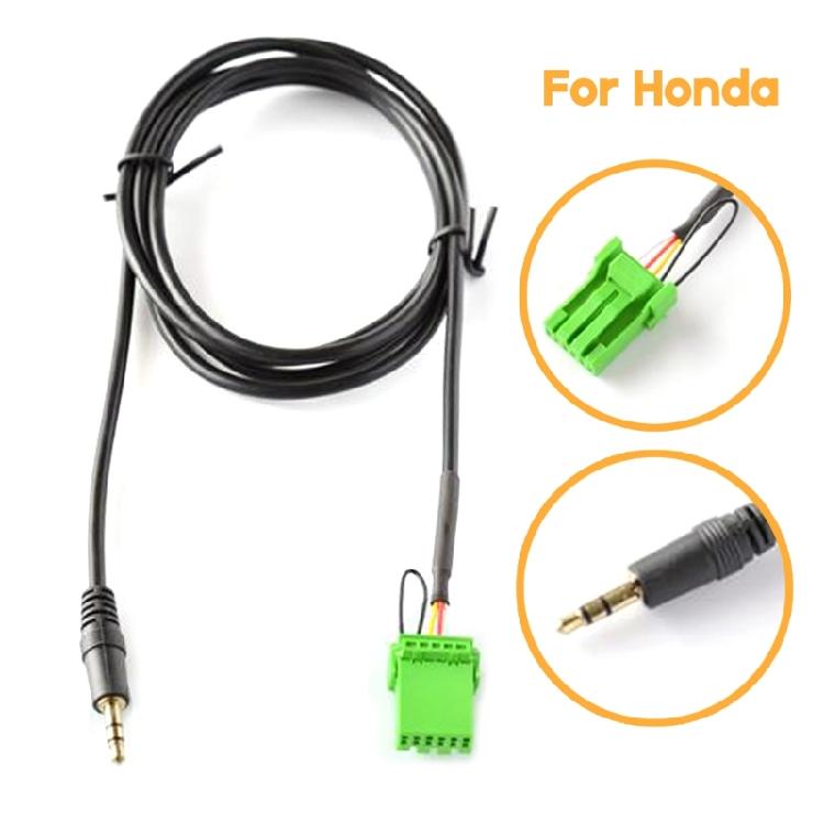 3.5mm Car Audio-Cable AUX Adapter 6 pins Aux Cable Fit for Jazz 2002-2006