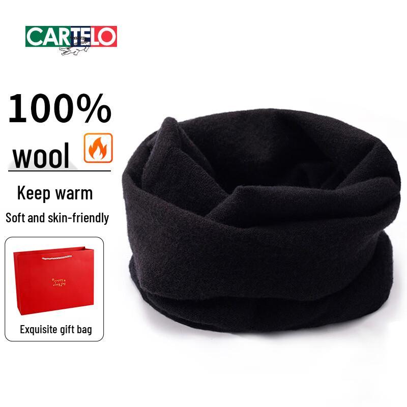 CARTELO Herren Halswärmer aus reiner Wolle