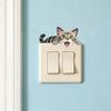 yangyizhi Light Switch Plate Stickers, Cartoon Animal Cute Cat Decor, Waterproof Removable Stickers for Switch, Wall Outlets, Bedroom, Living