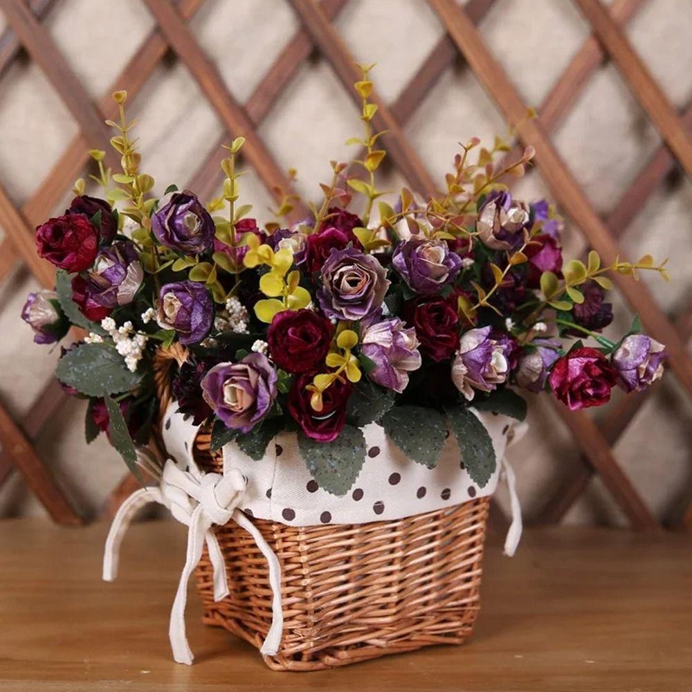 

Real Touch 21 бриллиантовая роза Мягкий шелковый искусственный цветок Осенний букет роз Декор для сада на открытом воздухе