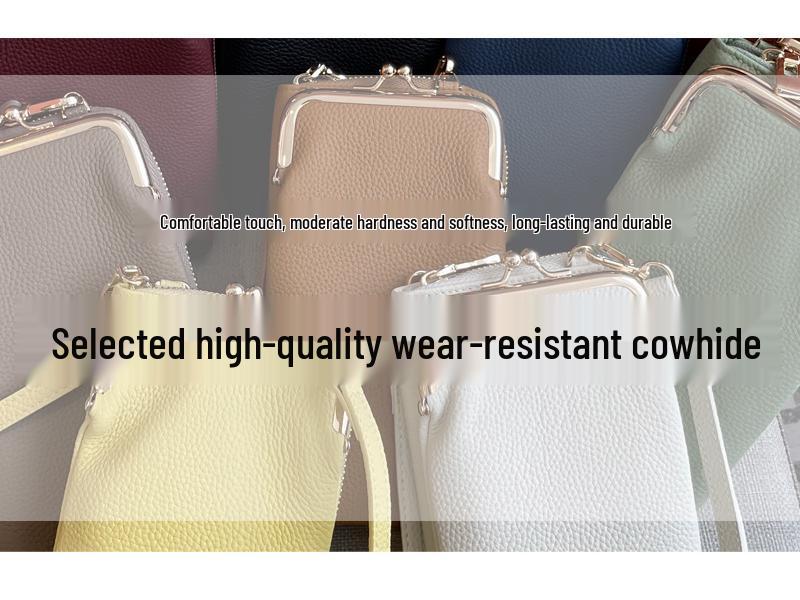 2025 Versatile Stylish Cowhide Crossbody Phone Bag – Fashionable Work Essential