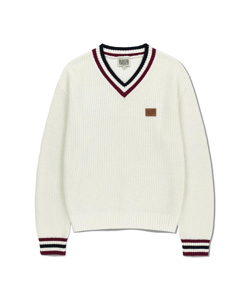Malittepeulangsowajeobeo V Neck Knit Pullover Ivory