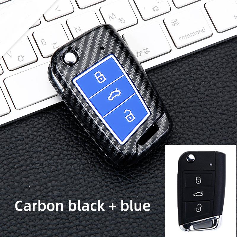 Silicon Carbon Fiber Abs Matte Car Key Cover Case For Volkswagen Vw Golf7 Mk7 Seat Ibiza Leon Fr 2 Altea Aztec For Skoda Octavia