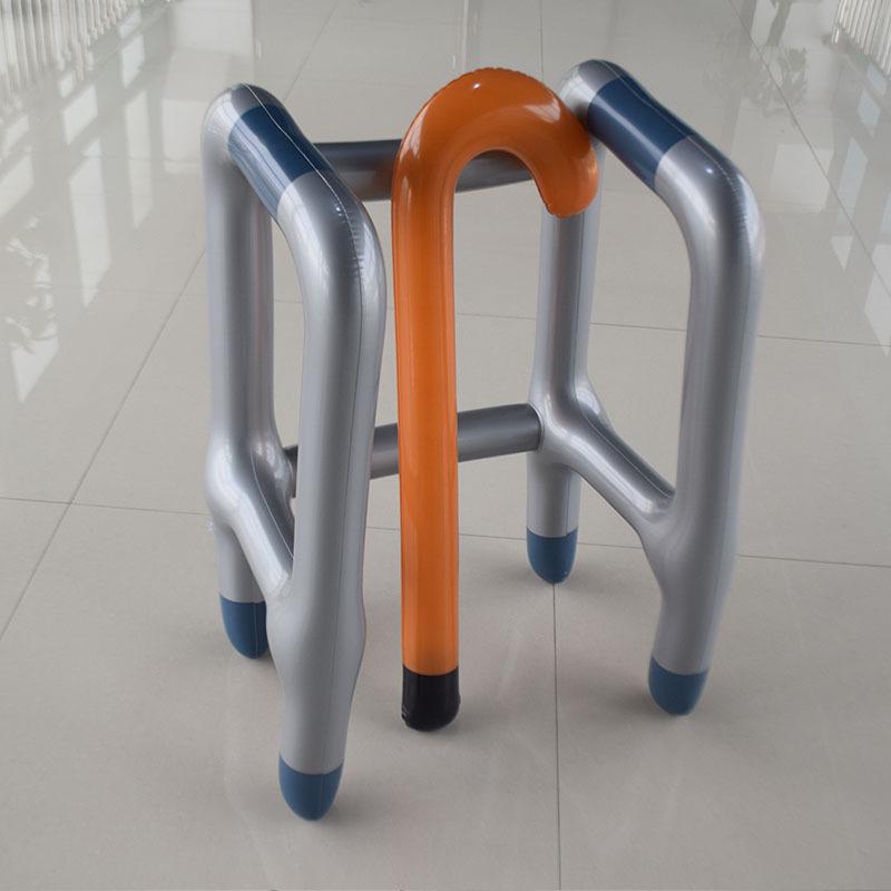 Inflatable Walker & Crutch Set for Halloween & Christmas Props
