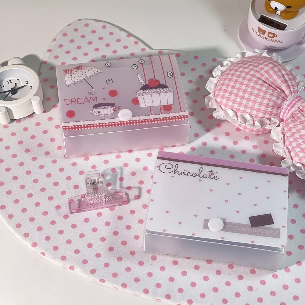 Jewelry Container Storage Box Frosted Texture Cards Box Cute Collection Box  for Storing Jewelry