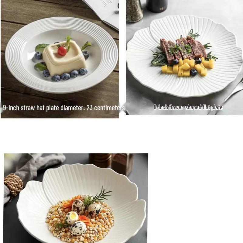 Large White Creative Ceramic Soup and Salad Bowl
