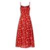 European and American Early Spring New French Retro Fashion Tube Top Strap Floral Suspender Dress Holiday Style Dress