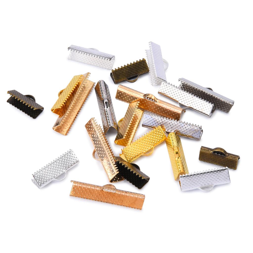 Crimp Beads Cove Clasps Cord End Caps String Ribbon Leather Clip Foldover Connectors Accessories for DIY Jewelry Findings