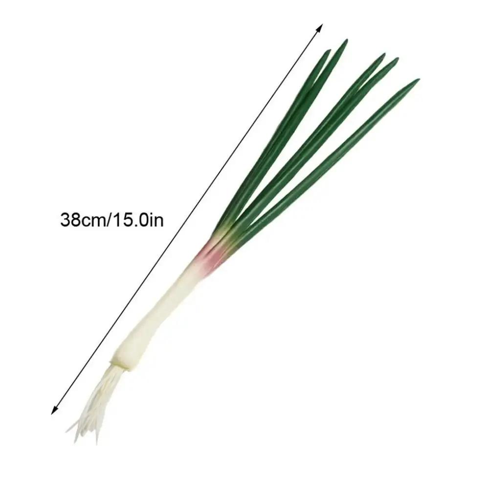Kitchen Decoration Realistic Artificial Green Onion Plant Fake Simulation Vegetable PU Imitation Scallions Model Counter