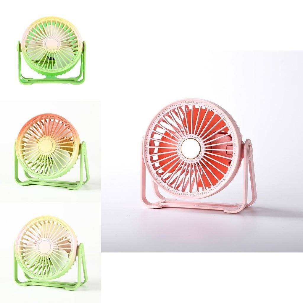 New Mini Usb Fan Color Changing Portable Desktop Fan With Built-in Battery Ideal For Students Dormitories Characters)