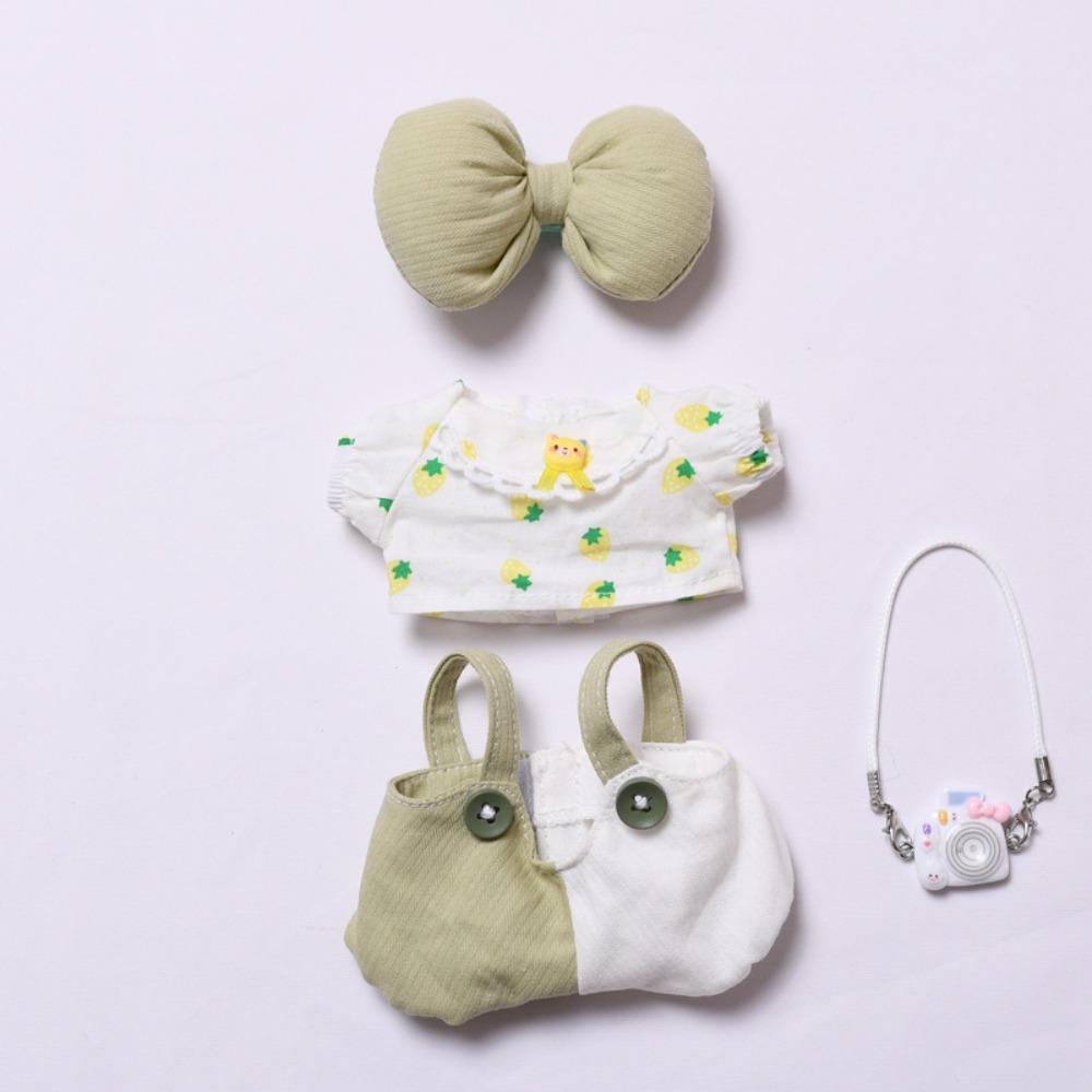 Sweetheart Style Labubu Doll's Clothes Camera 17cm Plush Dolls Clothes Children Gift