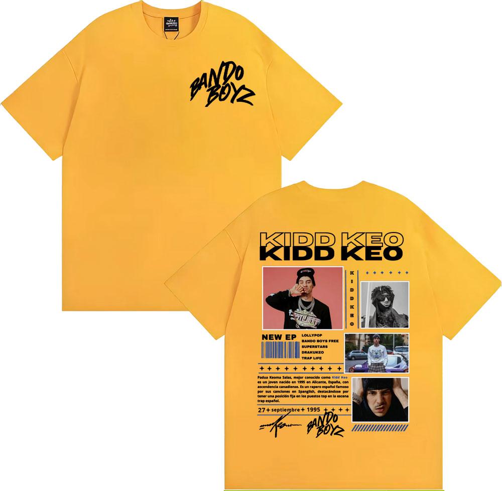 Rapper Kidd Keo Bando Boyz Tour 2025 Graphic T-shirts Men's Clothing Fashion High Street T Shirt Oversized Short Sleeve T-shirt
