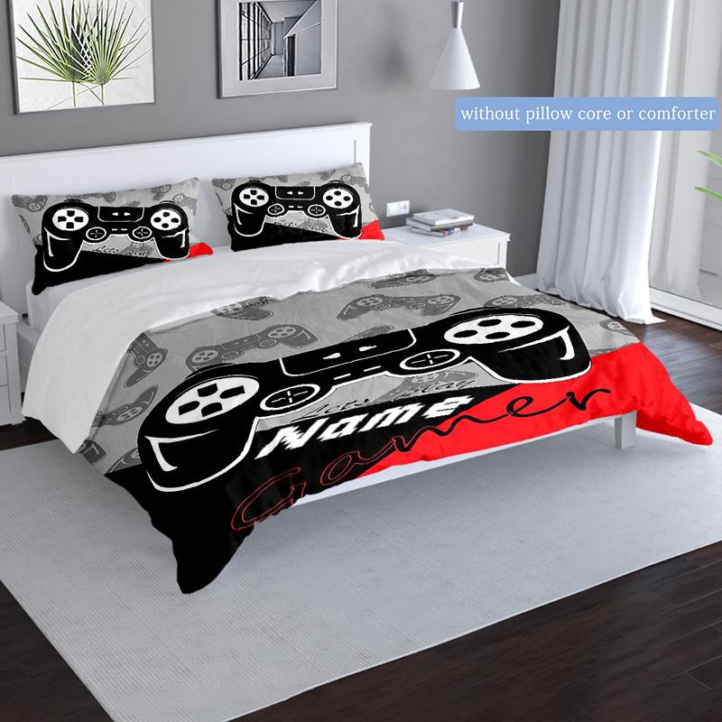 Gamehandle Customize Your Name Duvet Cover Soft Bedding Set For Bedroom Guest Room And Dorm Decoration Threepiece Set Includes 1 Duvet Cover 2