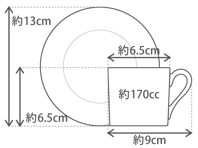 Okura Touen [Okura Touen x Chiso] Silent Garden Cup & Saucer, Coffee/Tea, Approx. 170cc, Made in Japan, 85C/C307