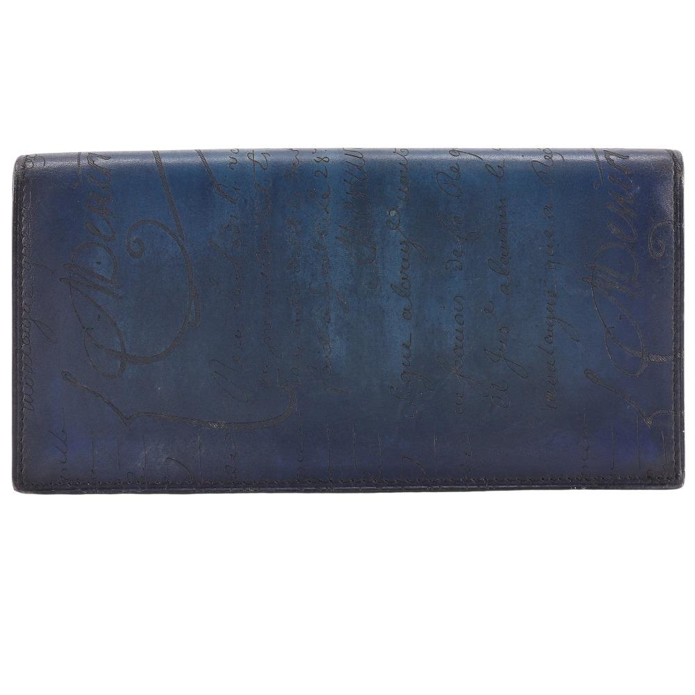 

Berluti Calligraphy Purse E1211P Blue Calfskin mens Used