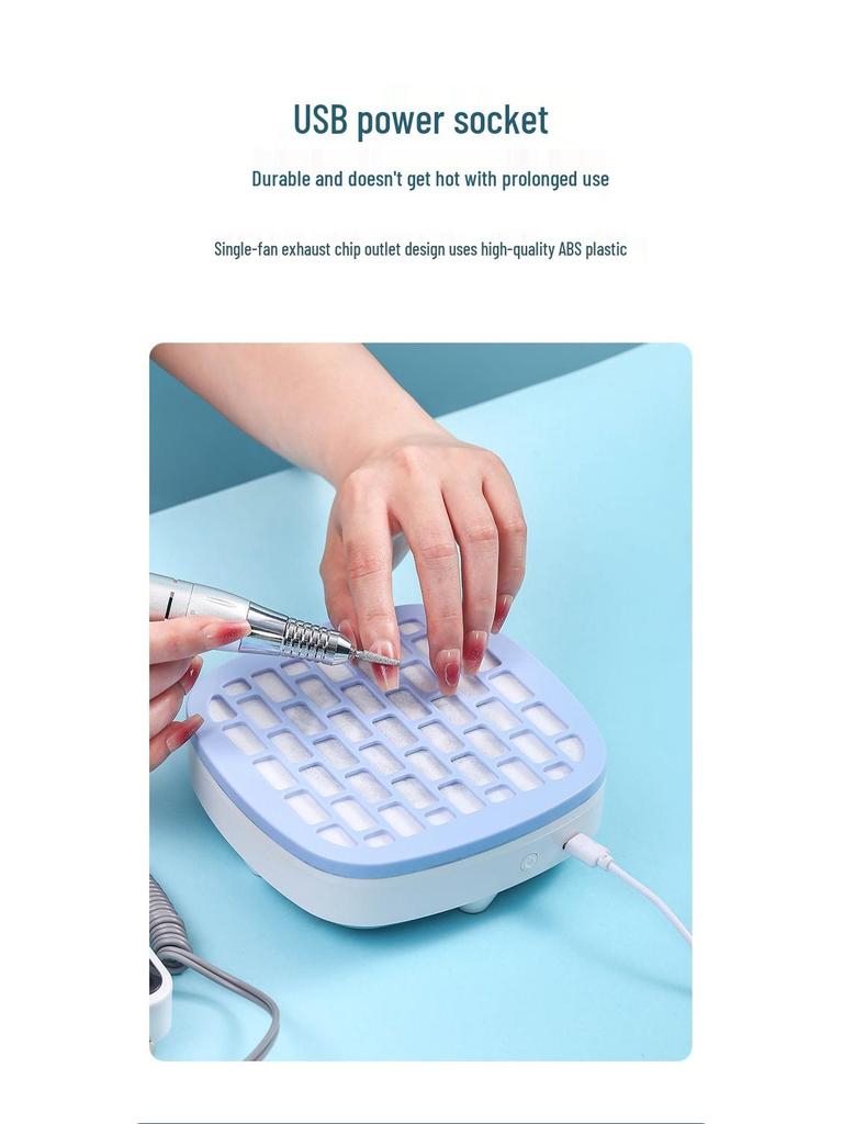 Compact Silent High-Suction Nail Dust Collector with Filter Cotton