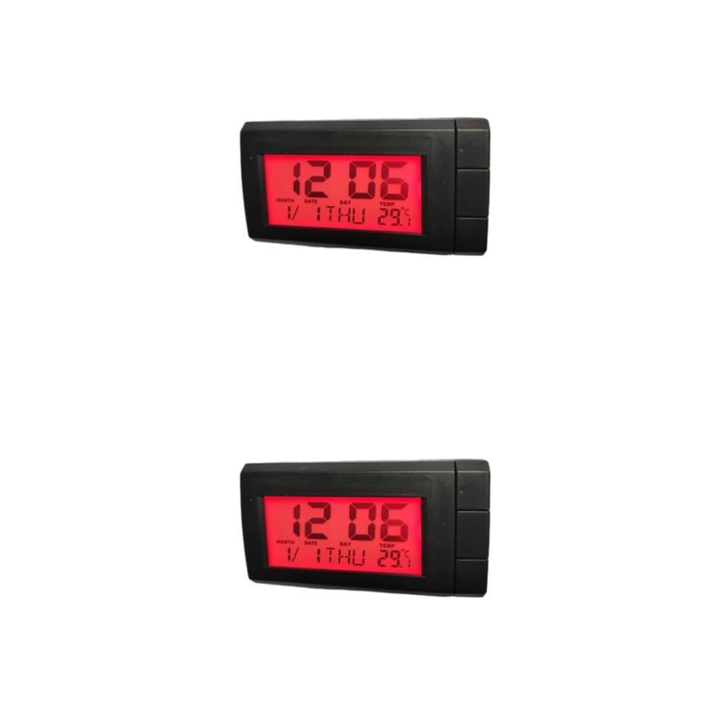 EDHUUJSI 2 Комплекта ABS Автомобильные Цифровые Часы Работающие от Батарейки Оранжевые,Оранжевые 2 Комплекта оранжевый