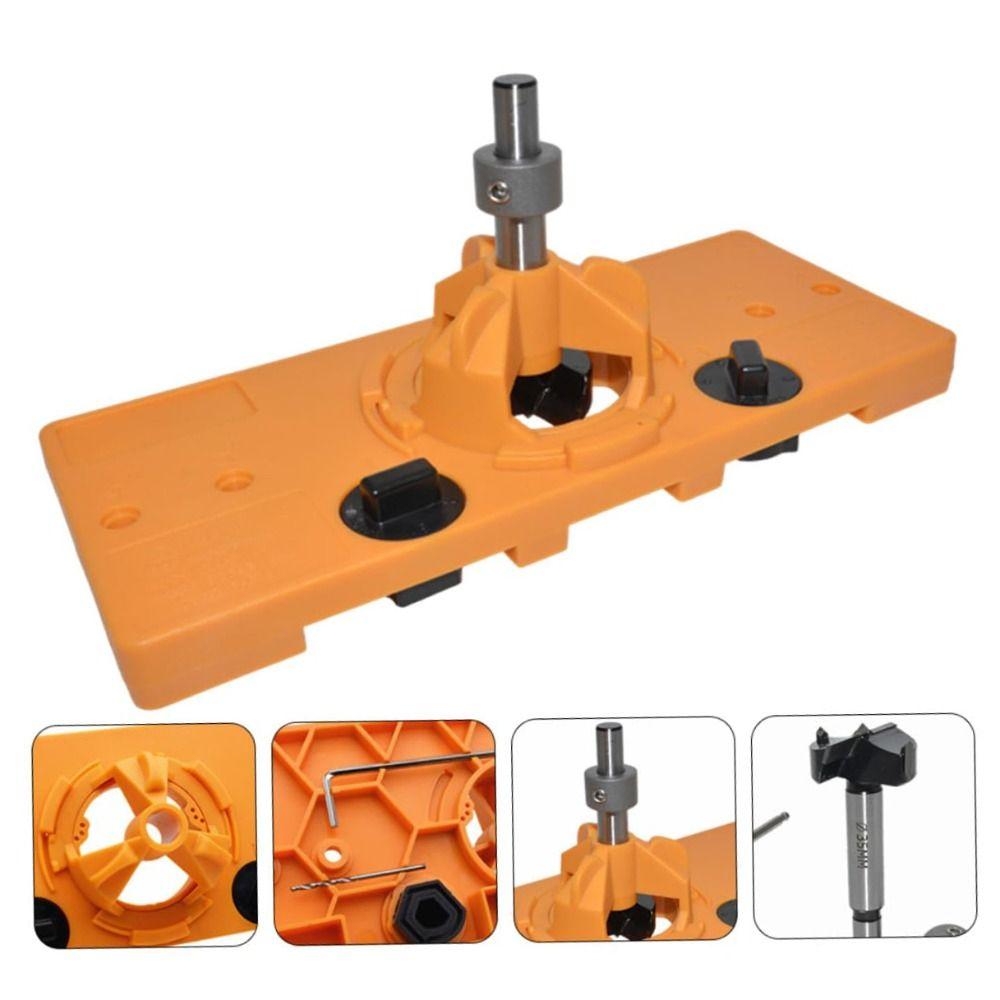 Cup Style Boring Guide Drilling Hinge Jig Durable Hinge Hole Tool Kit  Cabinet Door Installation
