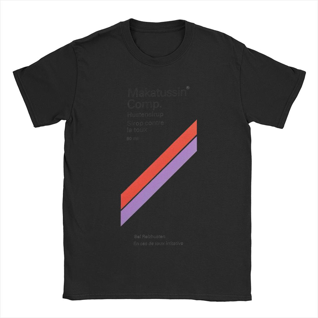 Men T-Shirts Makatussin Comp 80ml Label Vintage Cotton Tee Shirt Short Sleeve Funny T Shirts Crewneck Clothes Summer