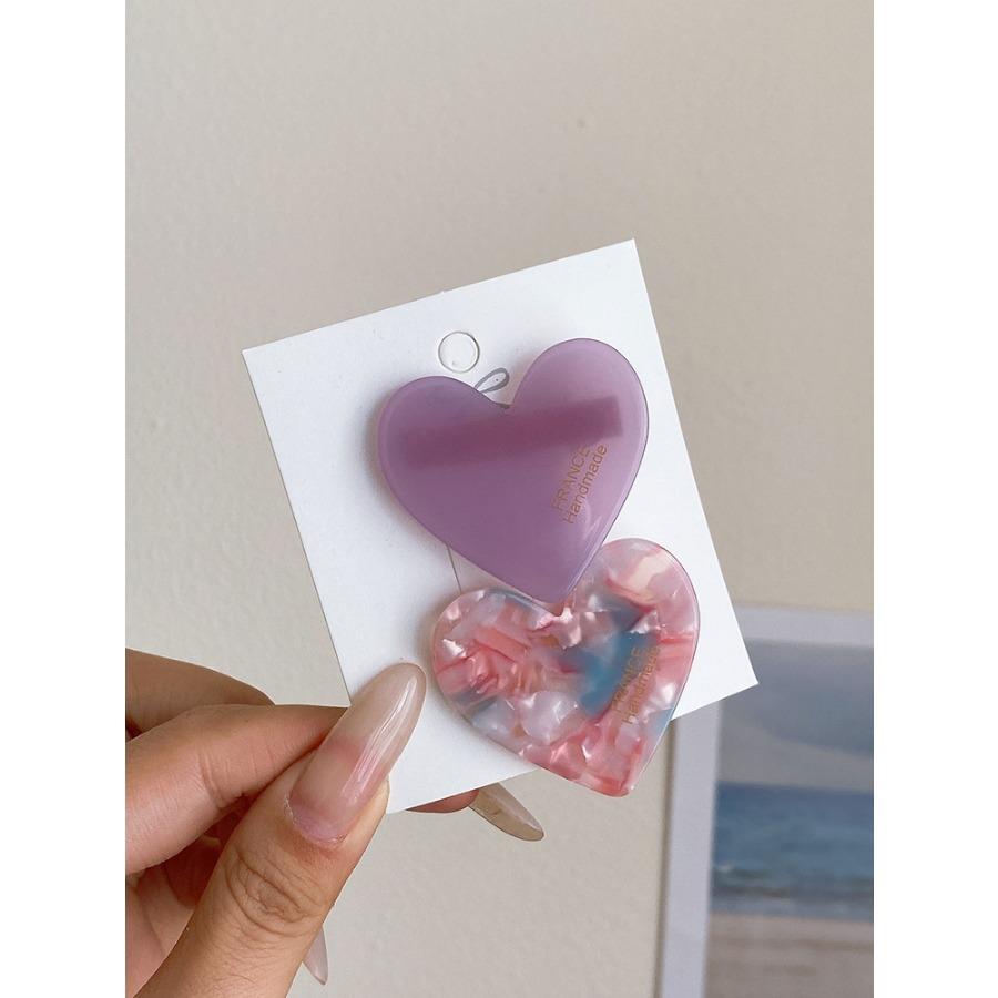 

2 шт. корейская милая заколка для волос в форме сердца для девочек, женские волосы, аксессуары для вечеринок, повязка на голову в виде краба фиолетовый