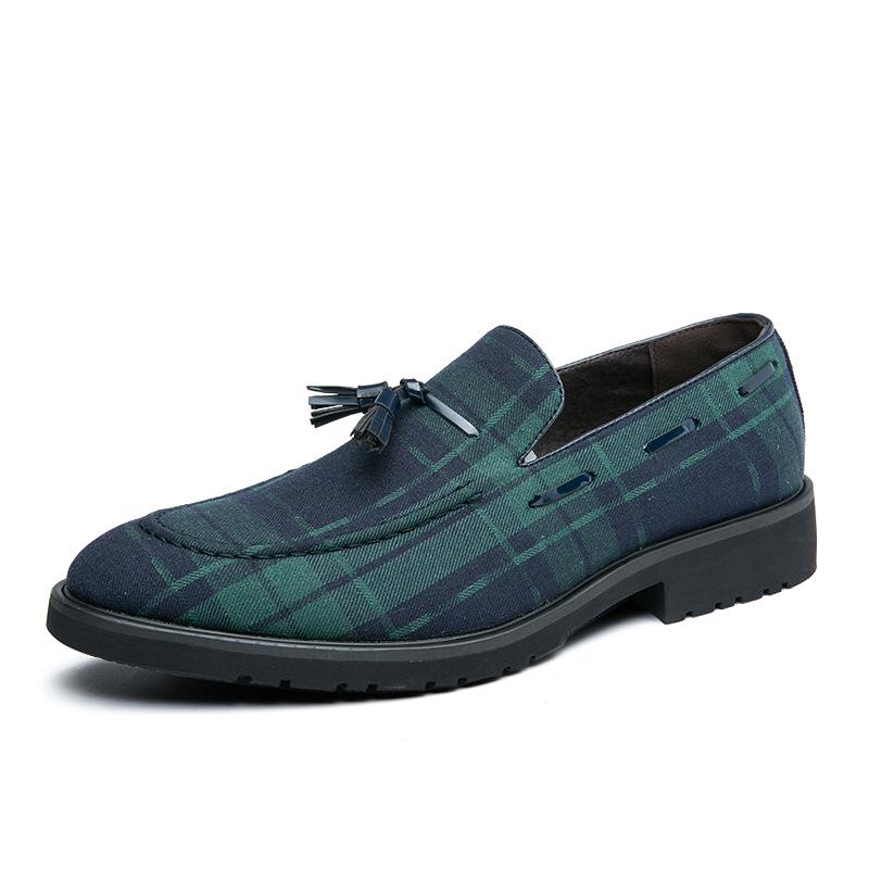 Large Size Casual Shoes Loafers Men's Shoes Fringed Trendy Shoes British Small Leather Shoes