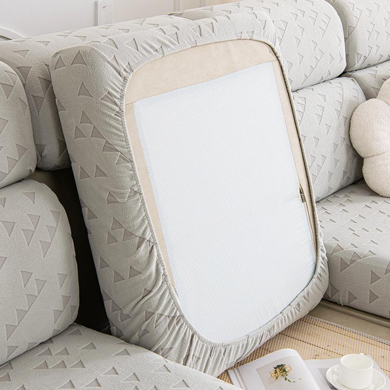 Jacquard Velvet Sofa Cushion, Universal Elastic All-inclusive Sofa Cover for All Seasons, New Style, Anti-cat Scratching Sofa Cover for Lazy People